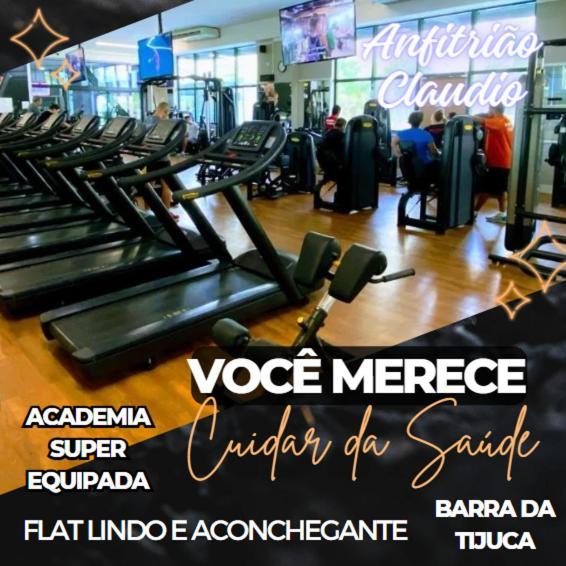 Barra Da Tijuca - 9 - Flat Premium Com Cozinha, Fogao Cooktop, Geladeira Grande, Smart Tv Grande, Lindo E Muitissimo Confortavel, Balsa Para A Praia Gratis E Estacionamento Gratuito Rio de Janeiro Exterior foto